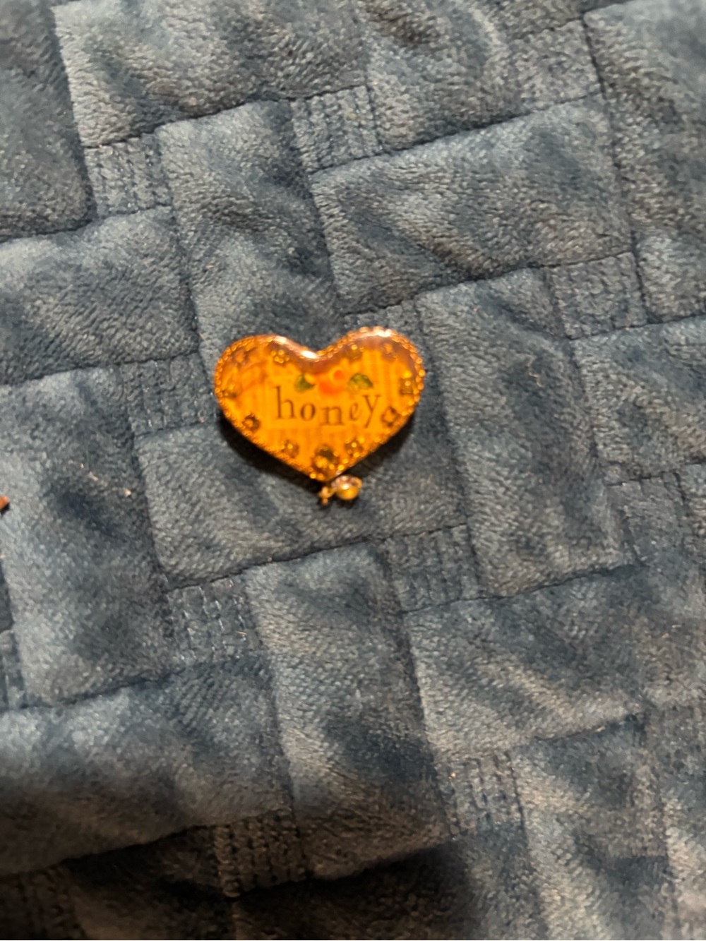 Honey Heart Accent Pin - Orange Decorative Home Accent